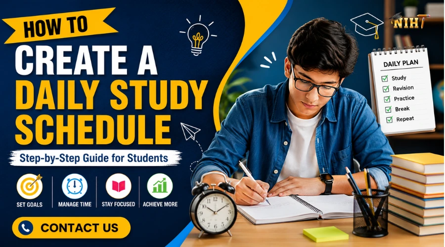 daily study schedule for exam preparation