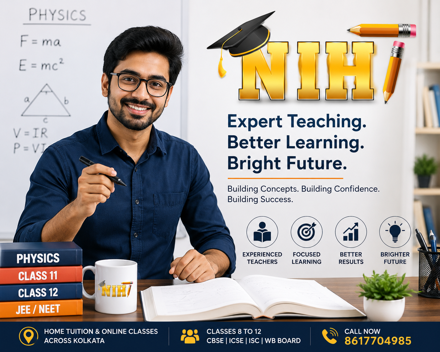 Physics Tutor Near Me in Kolkata by NIHT for Class 8 to 12 Students